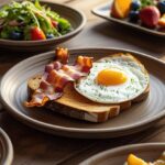 備前焼を使用したモーニングメニュー。